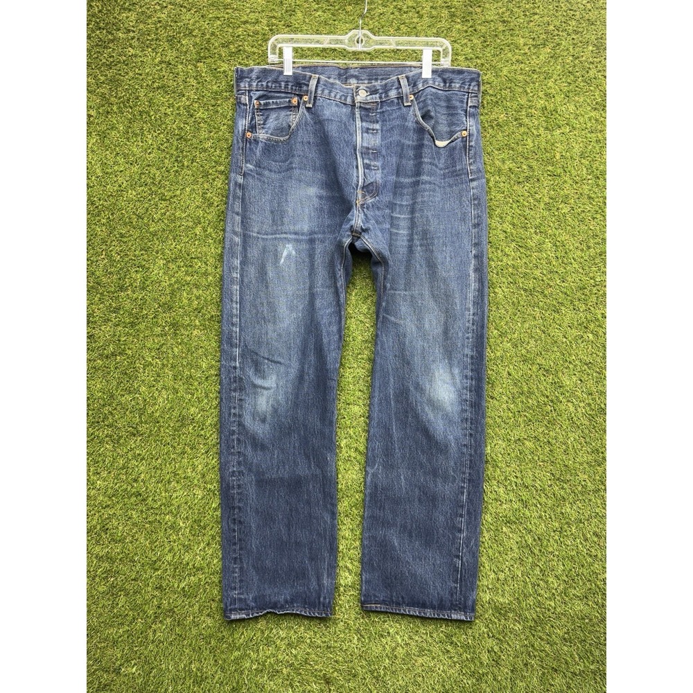 Levis 501 Jeans Mens 36x30 Straight Leg Button Fly Cowboy Ride Workwear Casual